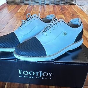 FootJoy Women's Two-Tone Golf Shoes in White and Black